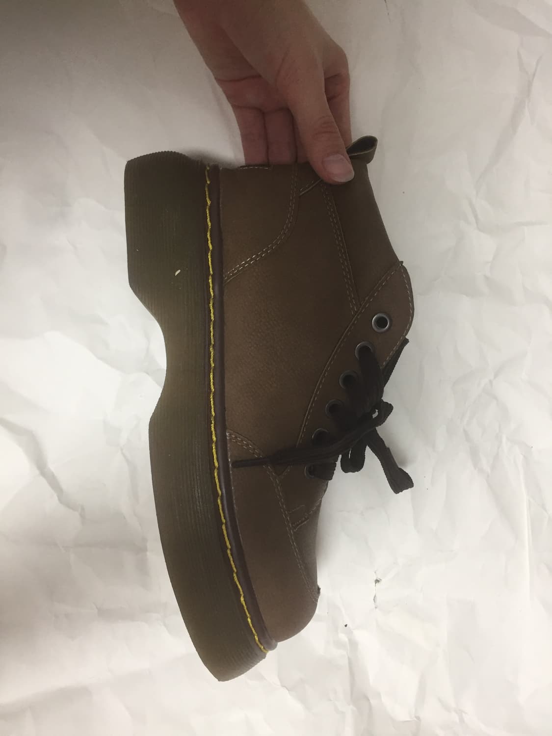 스웨이드 통굽 워커 브라운 240 상품이미지1