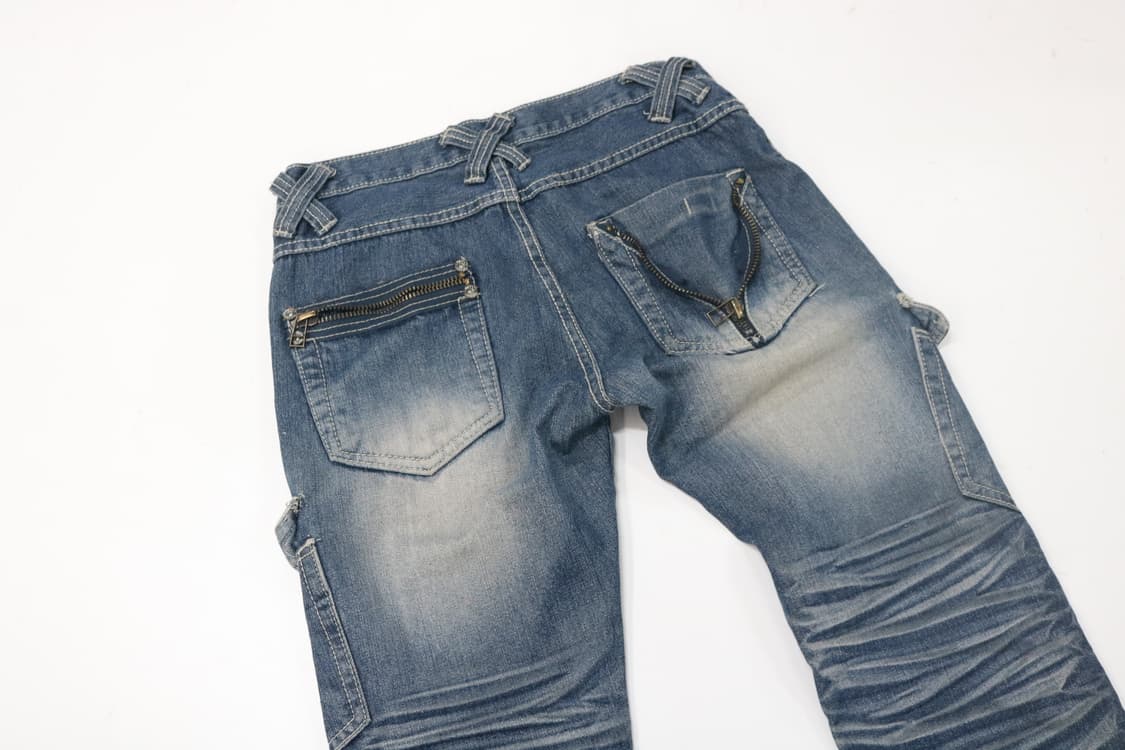 DAILY NEWS 데일리뉴스 빈티지 카고 스트라이프 워싱 데님 팬츠 상품이미지7