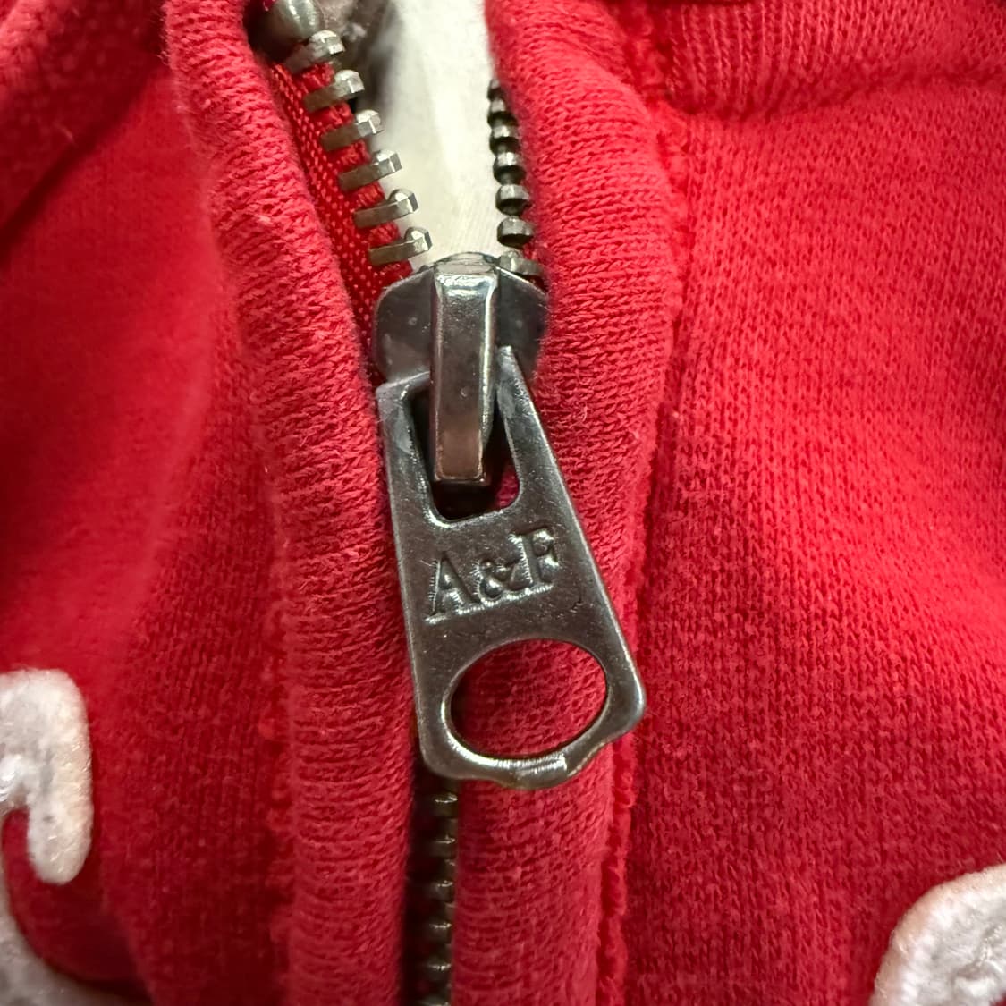 아베크롬비 레드 딱붙 후드집업 상품이미지5