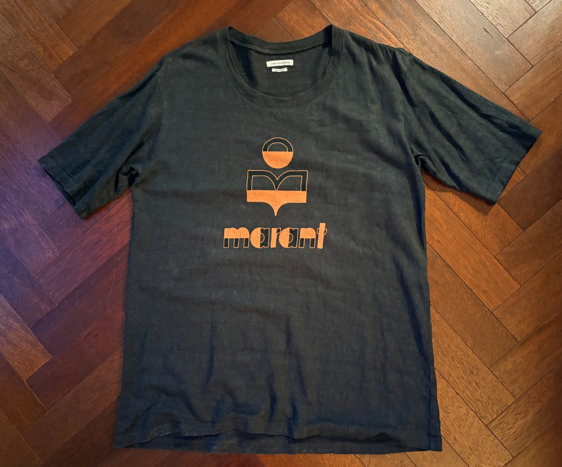 Isabel Marant Étoile 로고 그래픽 린넨 티셔츠 상품이미지1