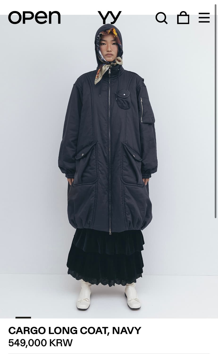 오픈와이와이 카고 롱 코트 상품이미지2