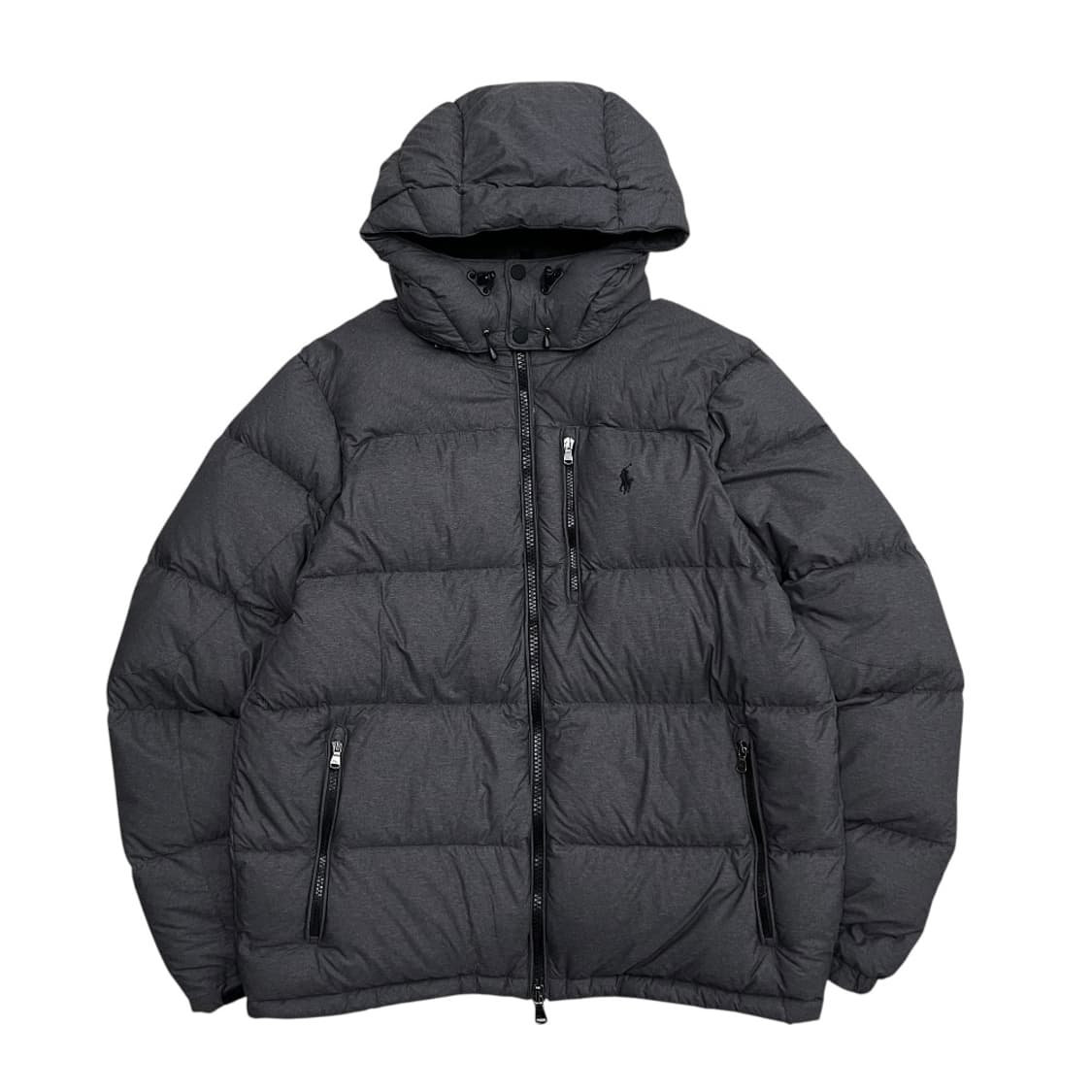 폴로 랄프로렌 블랙포니 차콜 후드패딩 L 상품이미지2