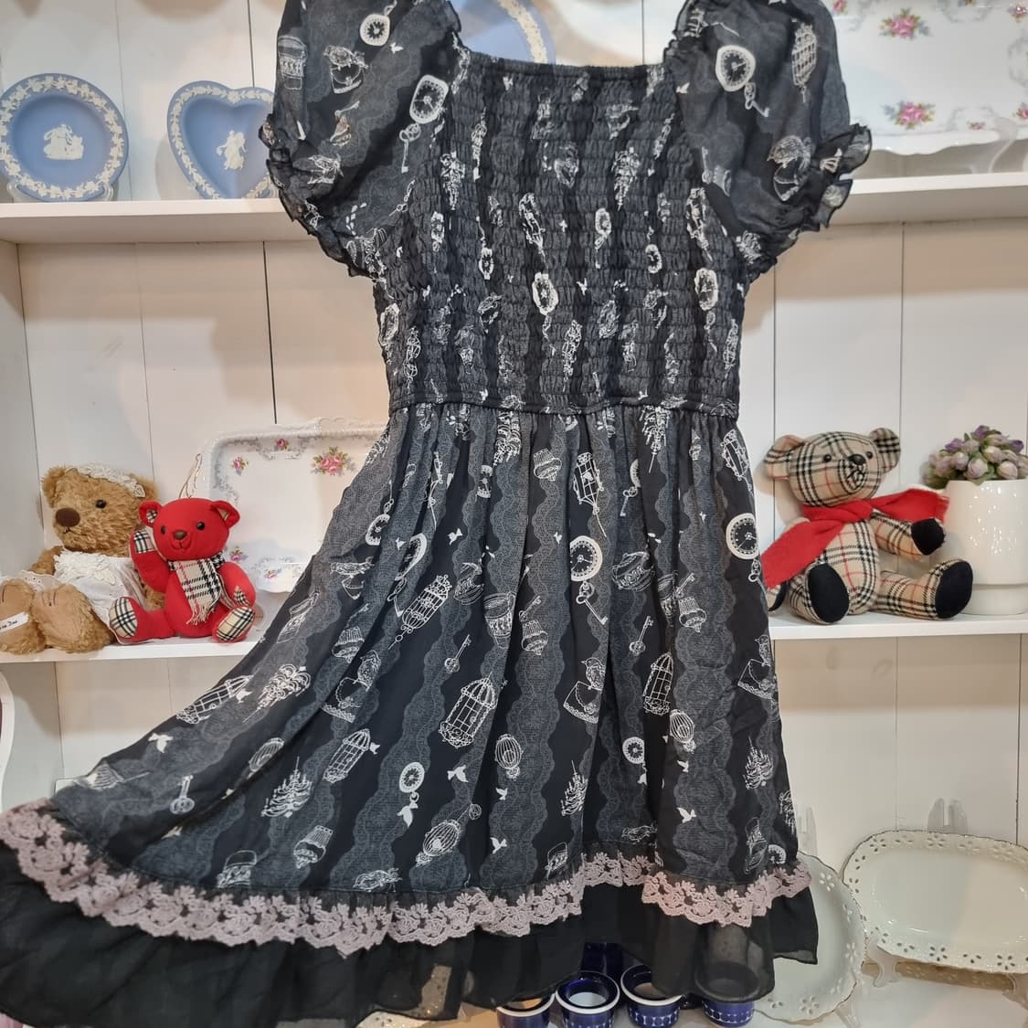 axes femme(엑시즈팜) 다크 로맨틱 쉬폰 원피스 상품이미지9