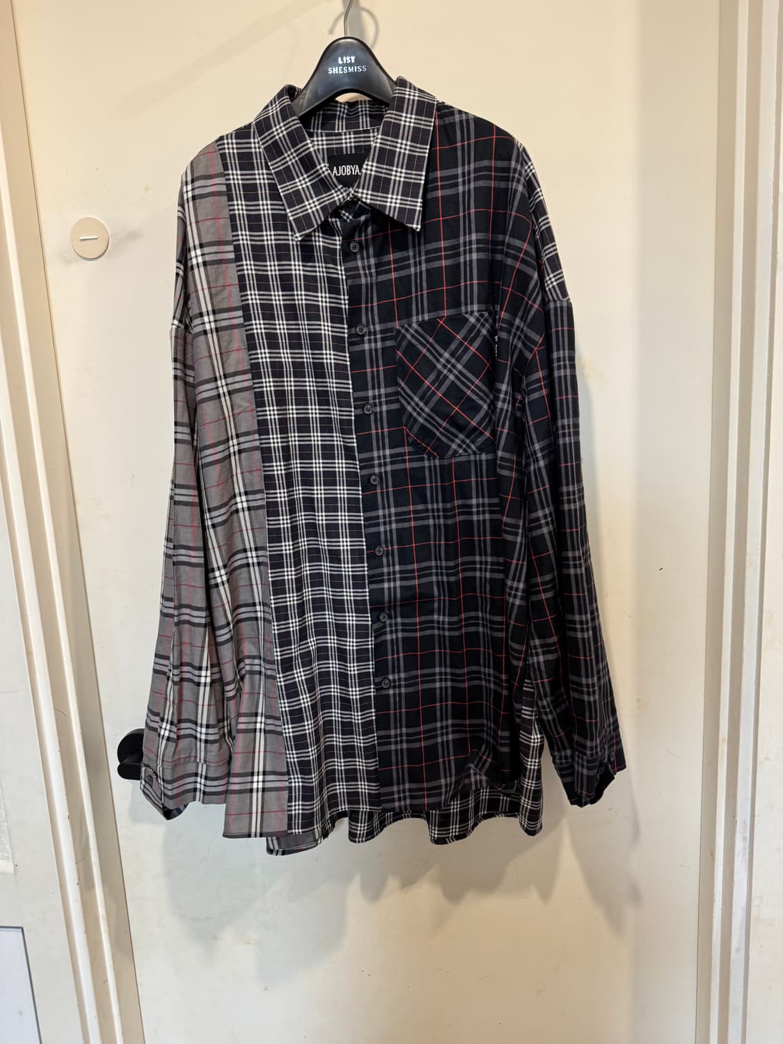 아조바이아조 시그니처 믹스 체크 셔츠  상품이미지1