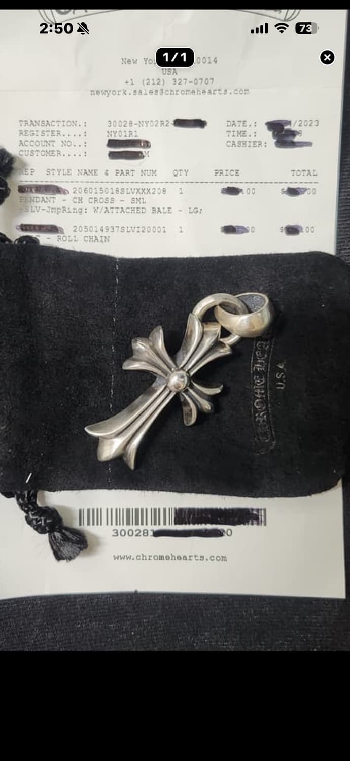 크롬하츠 스몰 크로스 위드베일 상품이미지2