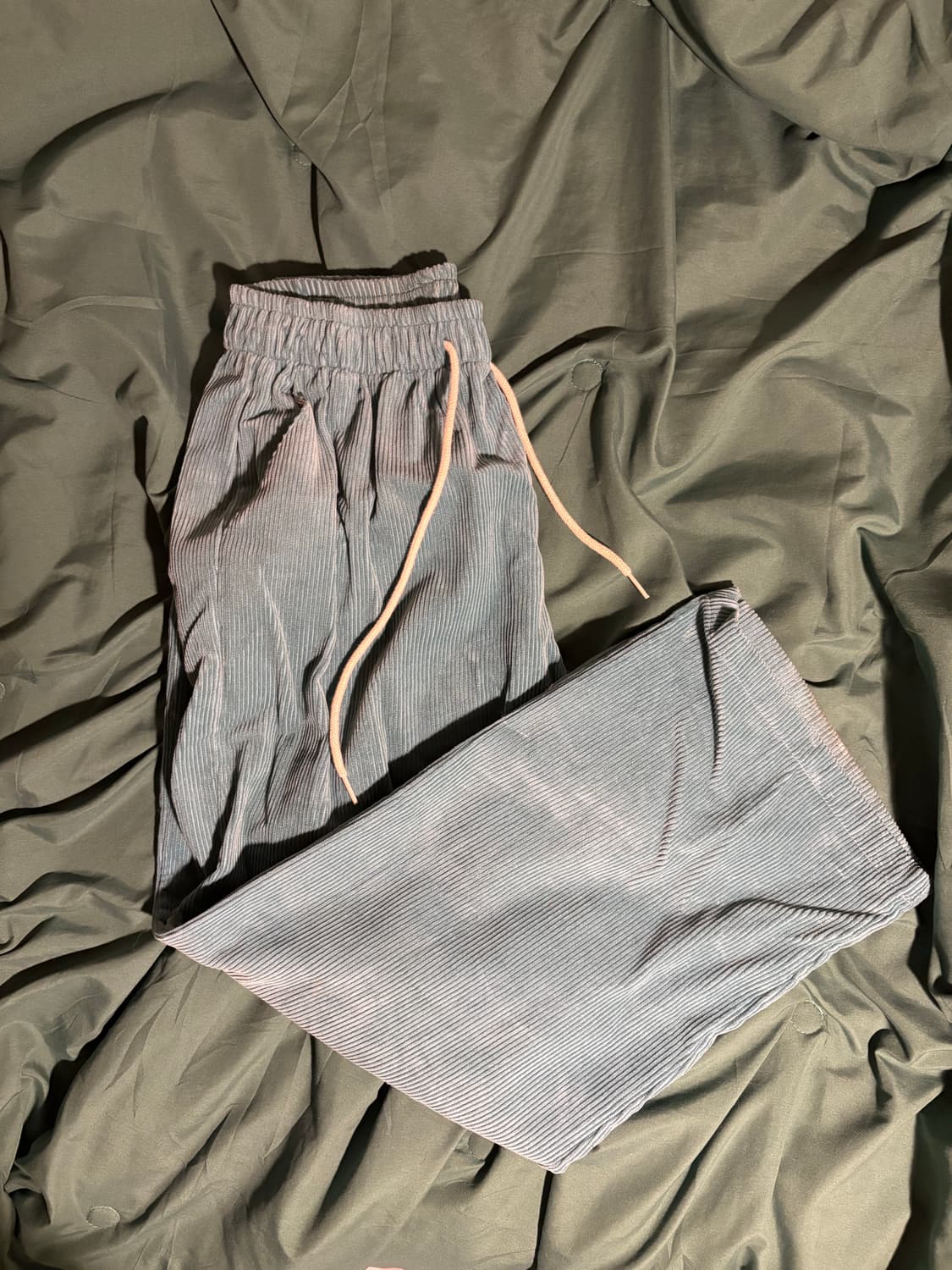 민트색 골지 팬츠 상품이미지1