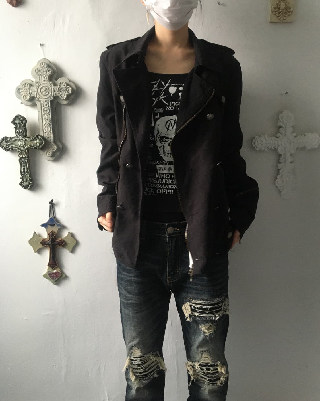 Double button rider jacket 상품이미지7