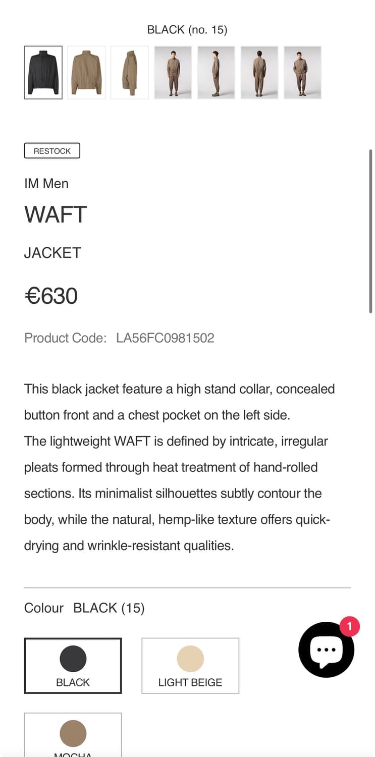 이세이미야케 맨 플리츠플리즈 와프트 자켓 셔켓 블랙 상품이미지2