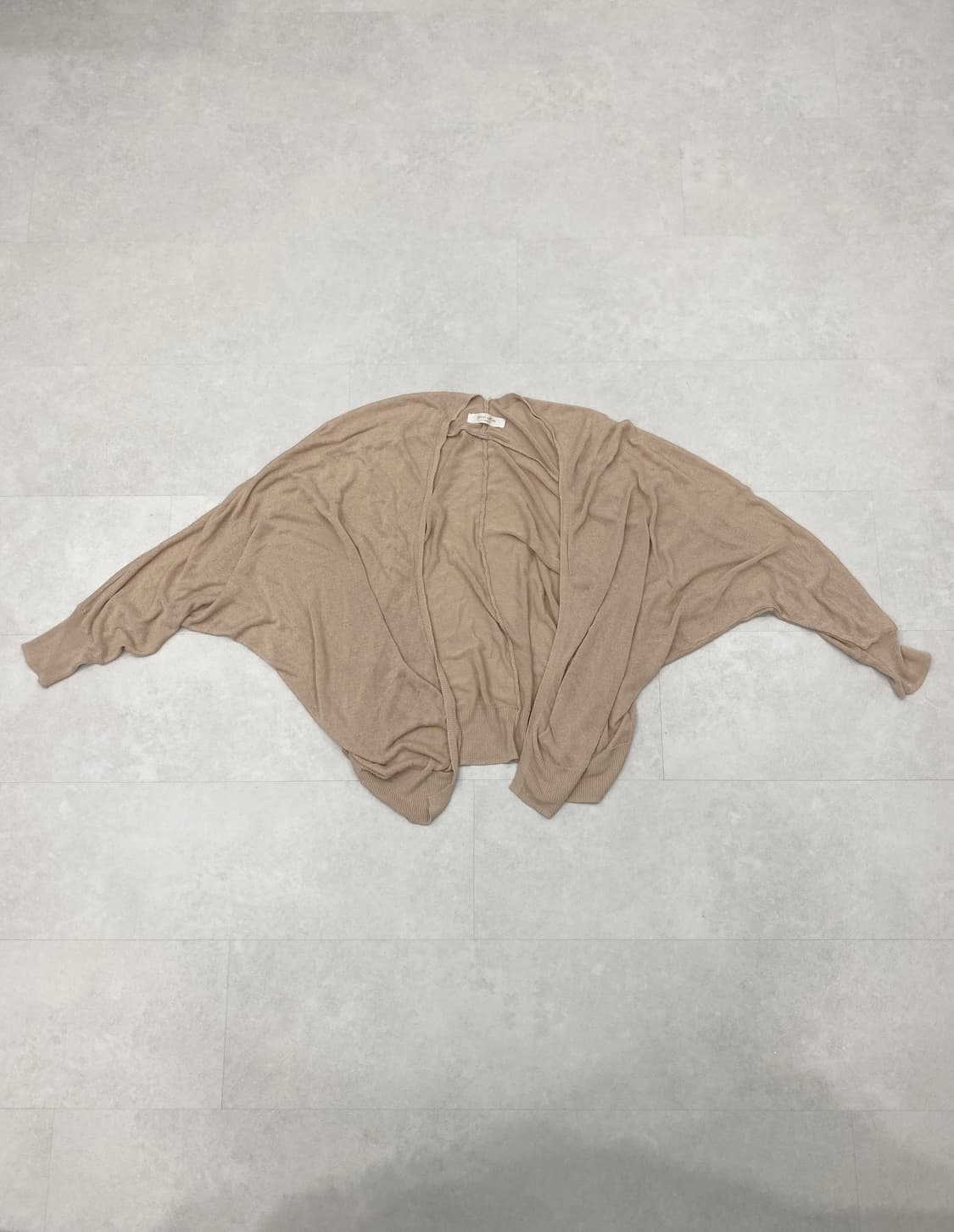 Dolman-Sleeve Sheer Knit Cardigan 상품이미지1