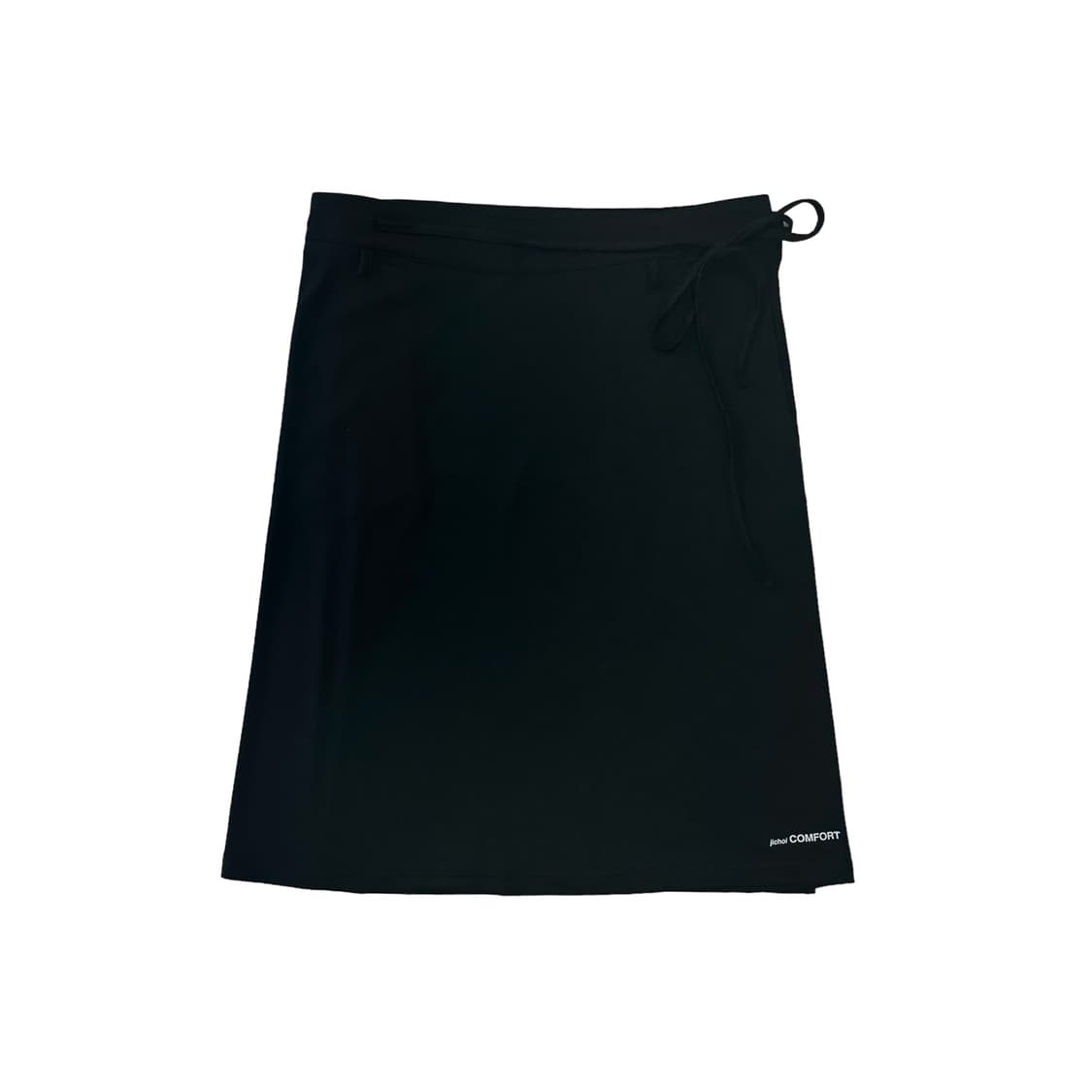 지초이 컴포트 23-005 랩 스커트 블랙 상품이미지1