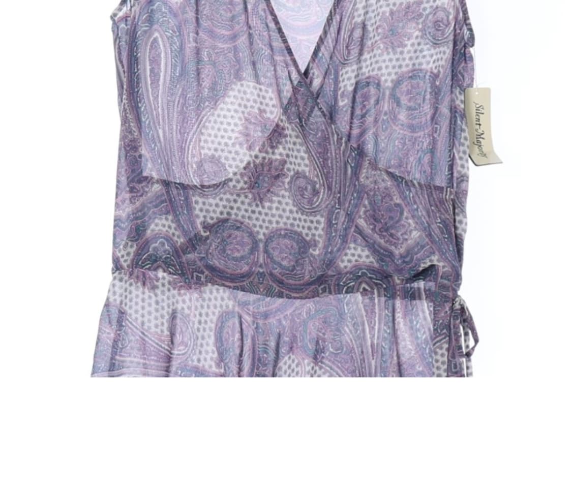 Lavender Paisley Sheer Wrap Top 상품이미지3