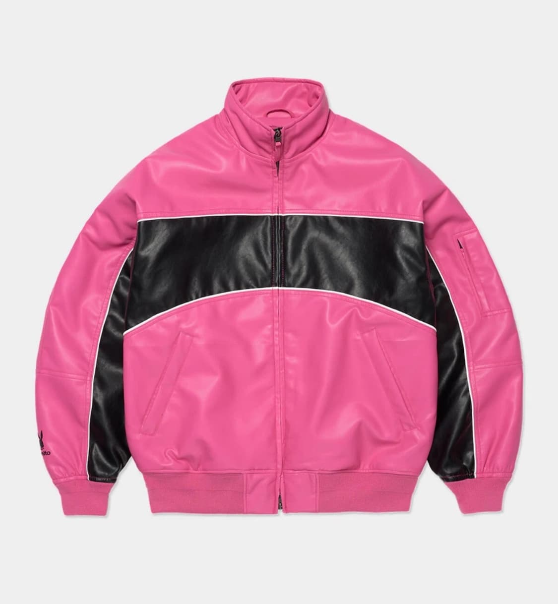새상품)플레이보이 디미토 콜라보 레더 자켓 핑크 보드복 L 상품이미지2