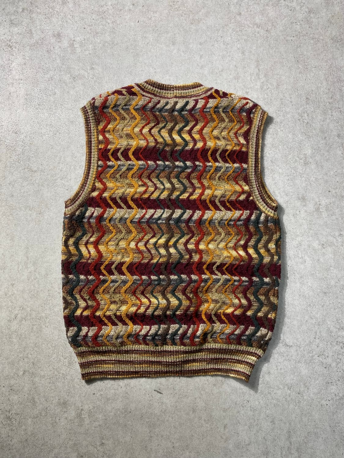 [50] 90s MISSONI 미쏘니 에스닉 울 니트 베스트 상품이미지4
