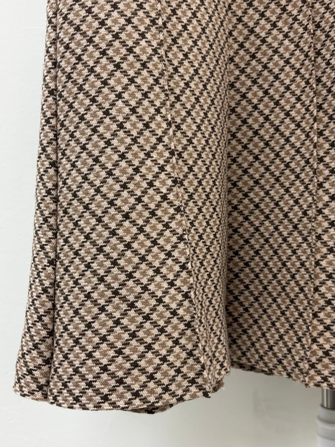 빈티지 울100% 브라운 미디 스커트 상품이미지5