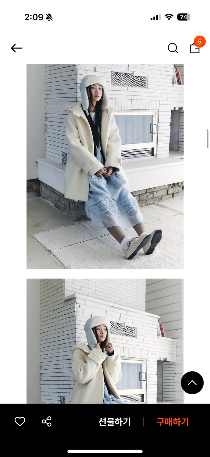 셀리테일즈 프릴 롱 드레스 - 스카이블루 상품이미지5