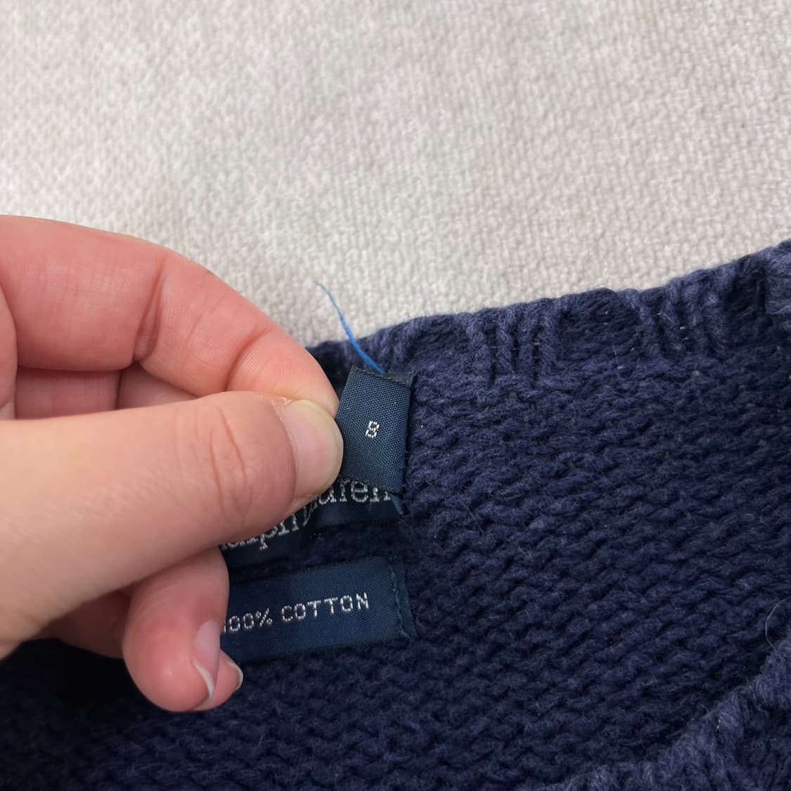 100 폴로랄프로렌 코튼 네이비 니트 상품이미지4