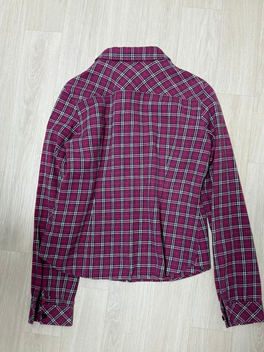 버버리 블루라벨 핑크 체리 셔츠 상품이미지4