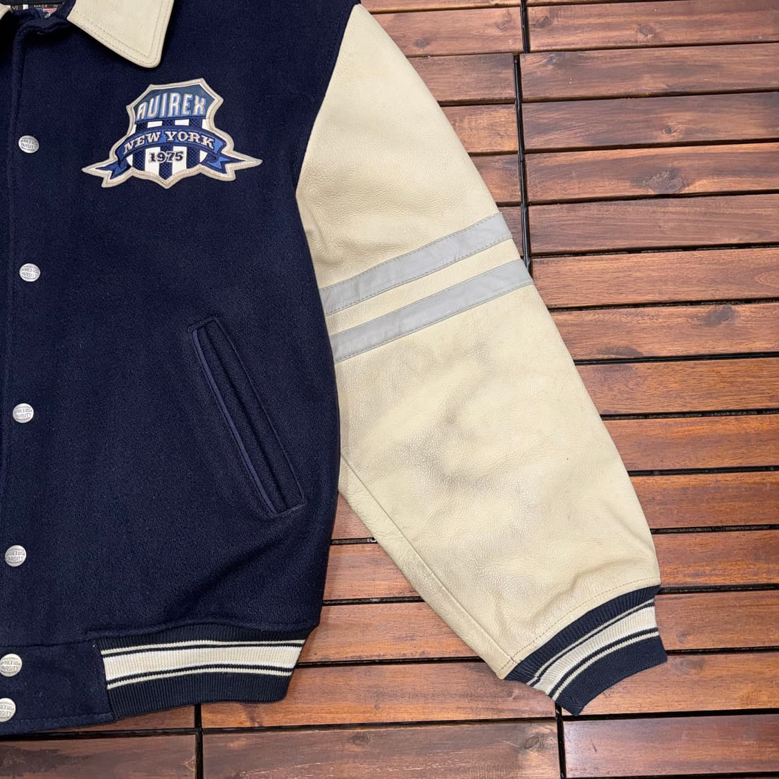 90s 아비렉스 바시티 자켓 made in USA (XL)    상품이미지6