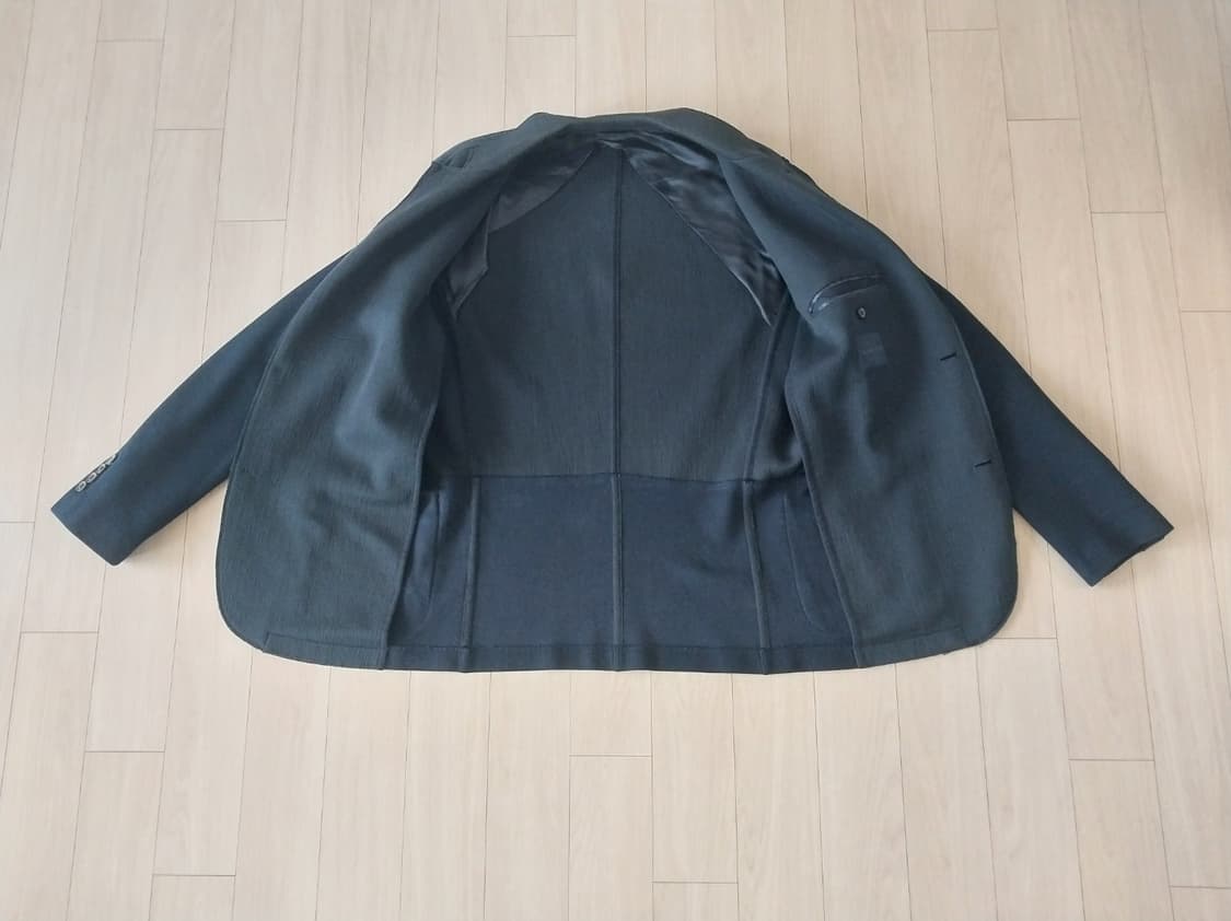 랑방 니트 절개 블레이저 자켓 네이비 상품이미지4