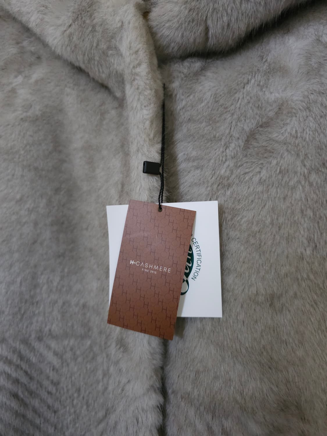 새상품)H.CASHMERE 비건 밍크 후드롱코트 상품이미지5