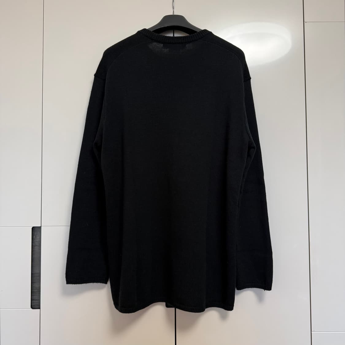 M 꼼데가르송 블랙 하트 인타르시아 오버사이즈 니트 스웨터 상품이미지2