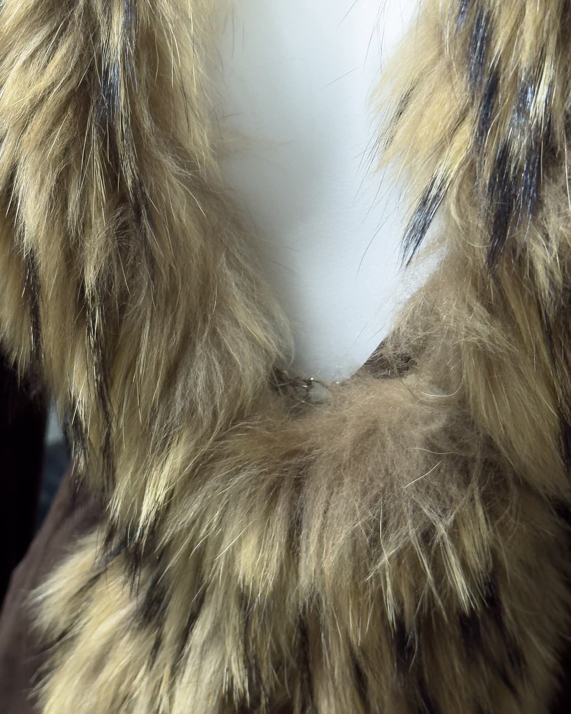 {Marie Claire} Suede Fox Fur Trim Jacket 상품이미지9