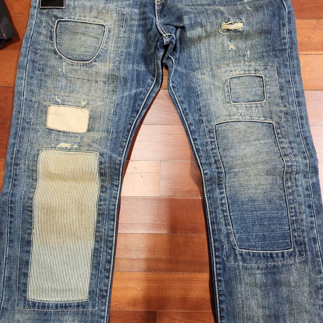 리바이스 523 스트레이트 빈티지 리페어 패치워크 데님 상품이미지4