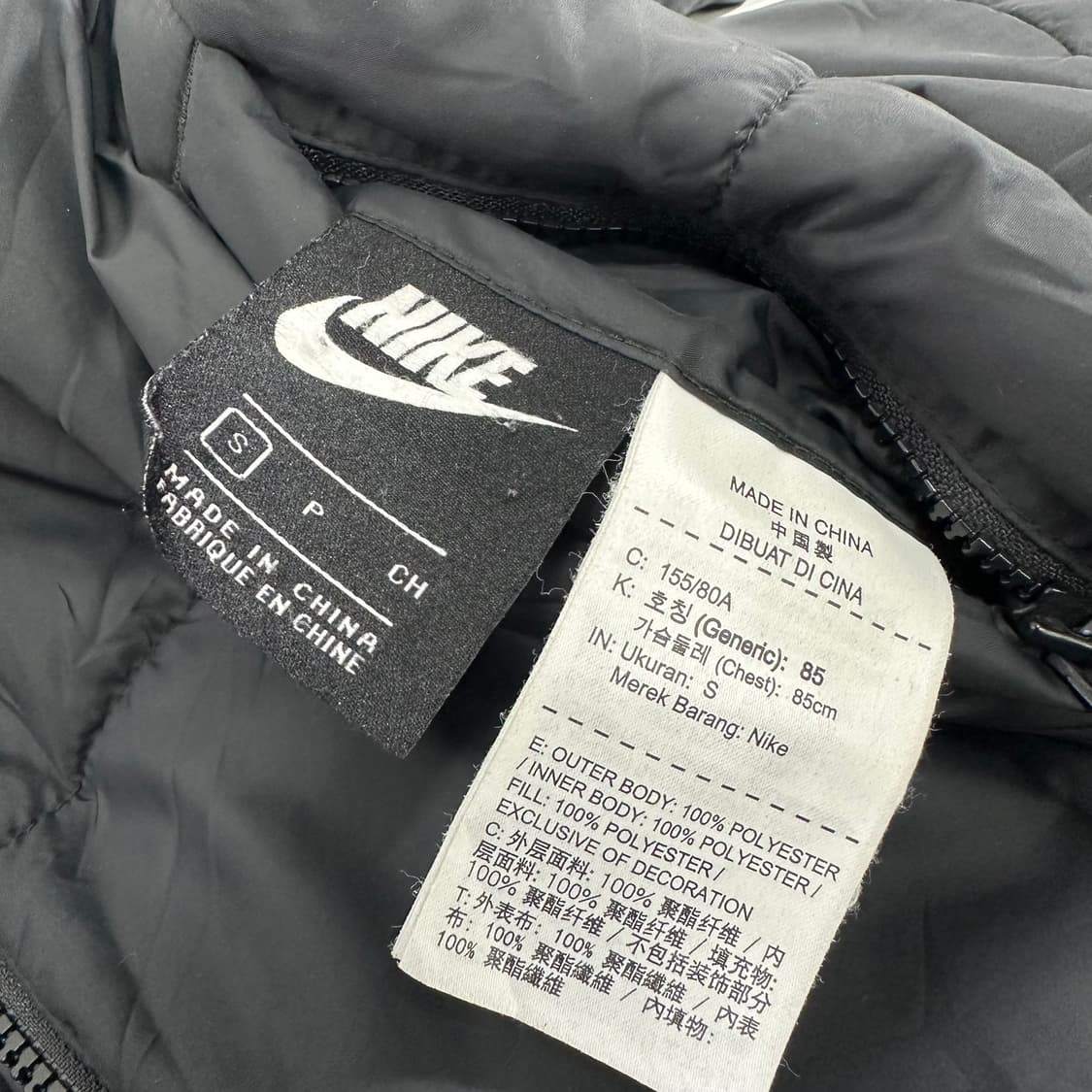 우먼M 나이키 블랙 리버시블 롱패딩 상품이미지6