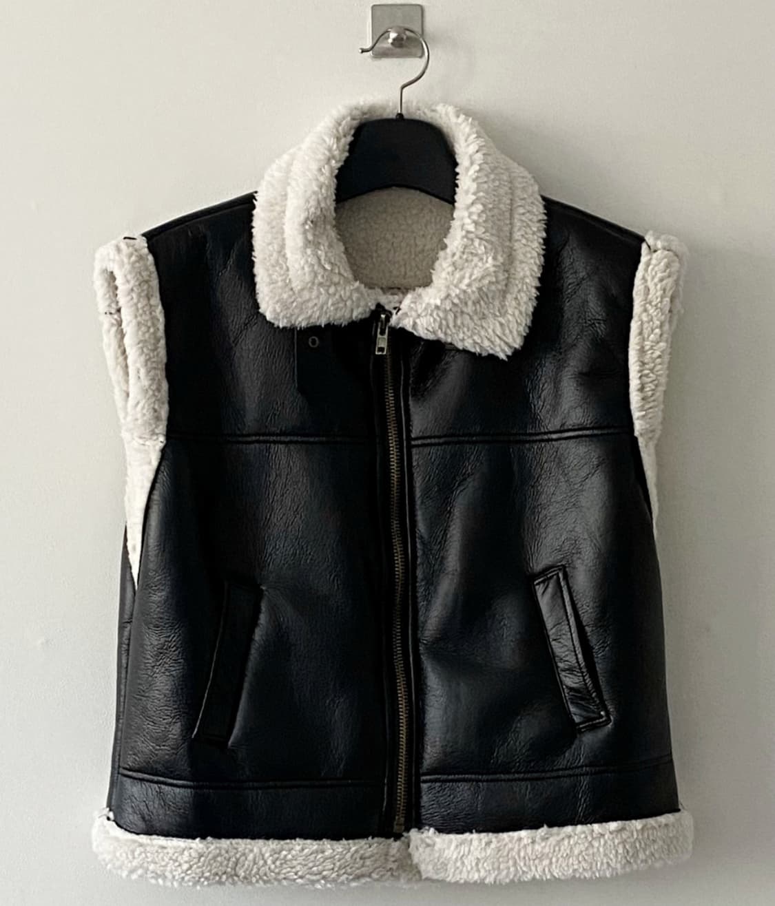ARCOIRIS 코이 무스탕 조끼 레더 양털 베스트 자켓 판매 상품이미지3