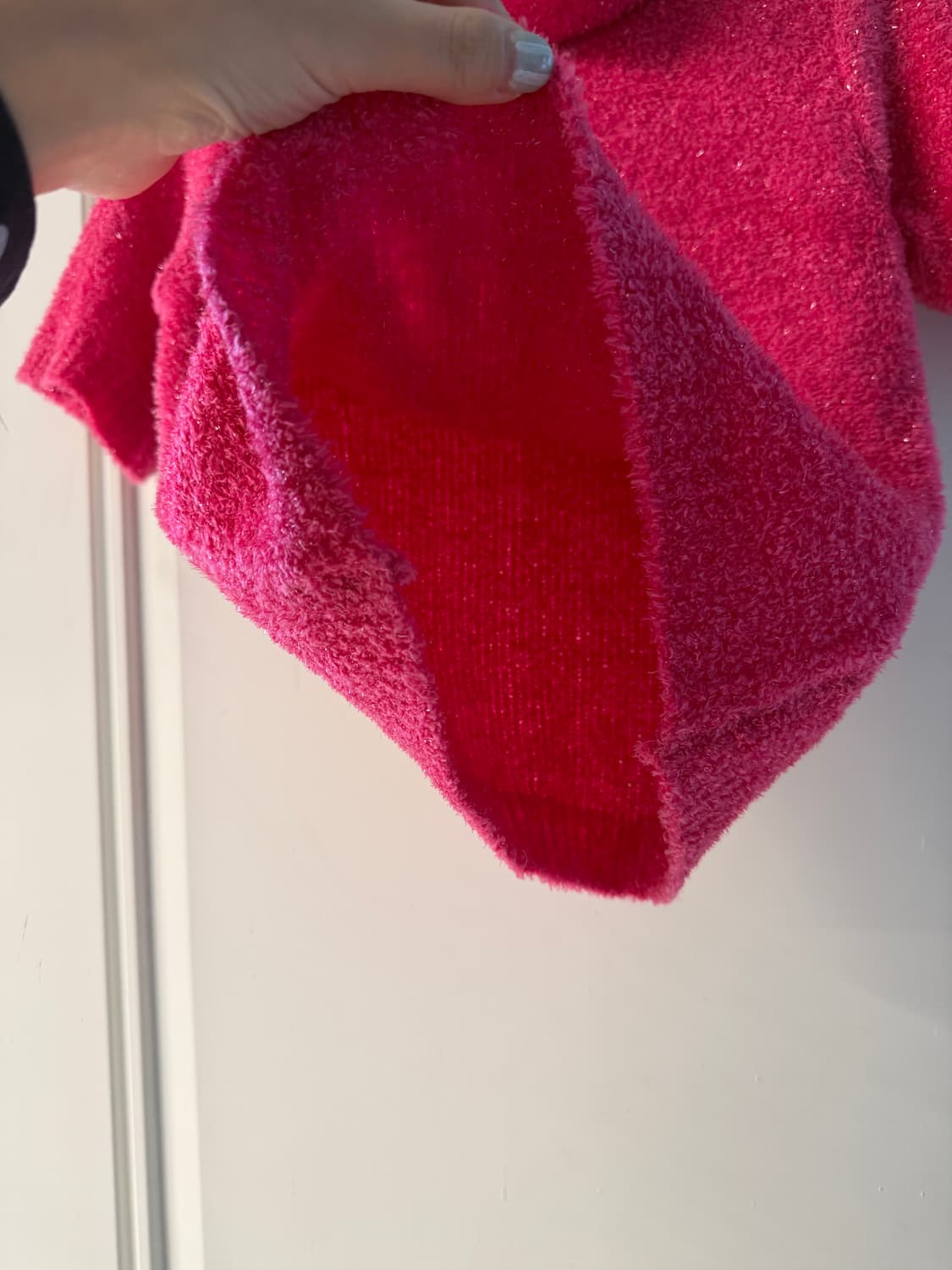 일본빈티지 핫핑크 반팔 터틀넥스웨터 상품이미지6