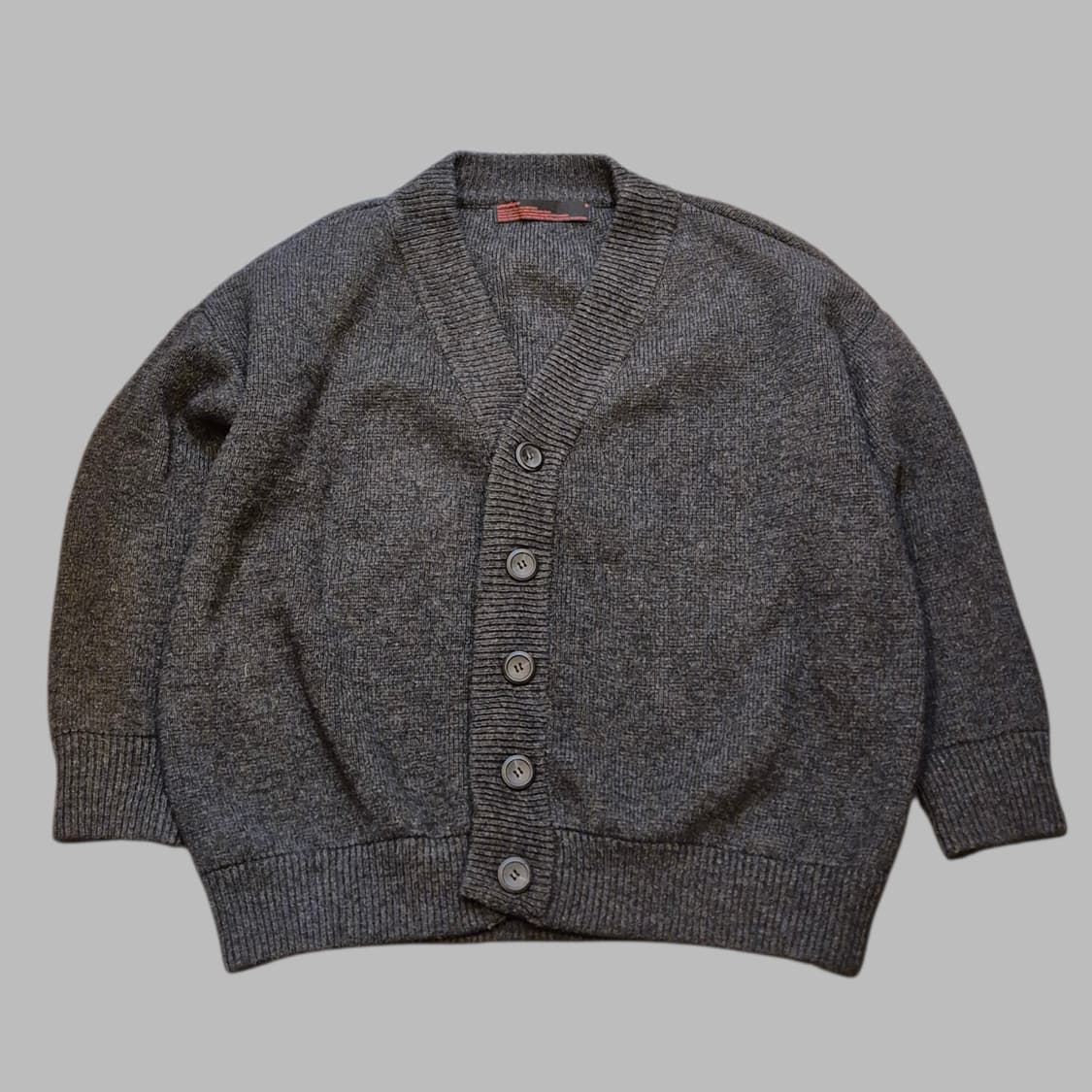 M(착샷잇음) 차콜 오버핏 니트가디건  상품이미지1