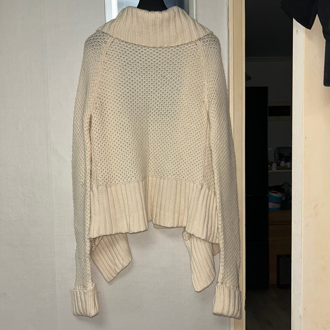 명품 아르마니 알마니 메리노울 100 아이보리 크림 화이트 가디건 상품이미지5