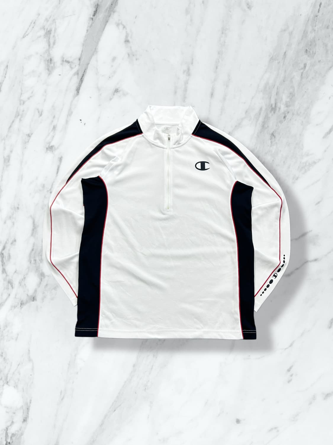 챔피온 일판 하프집업 화이트 슬리브 져지 0 상품이미지1