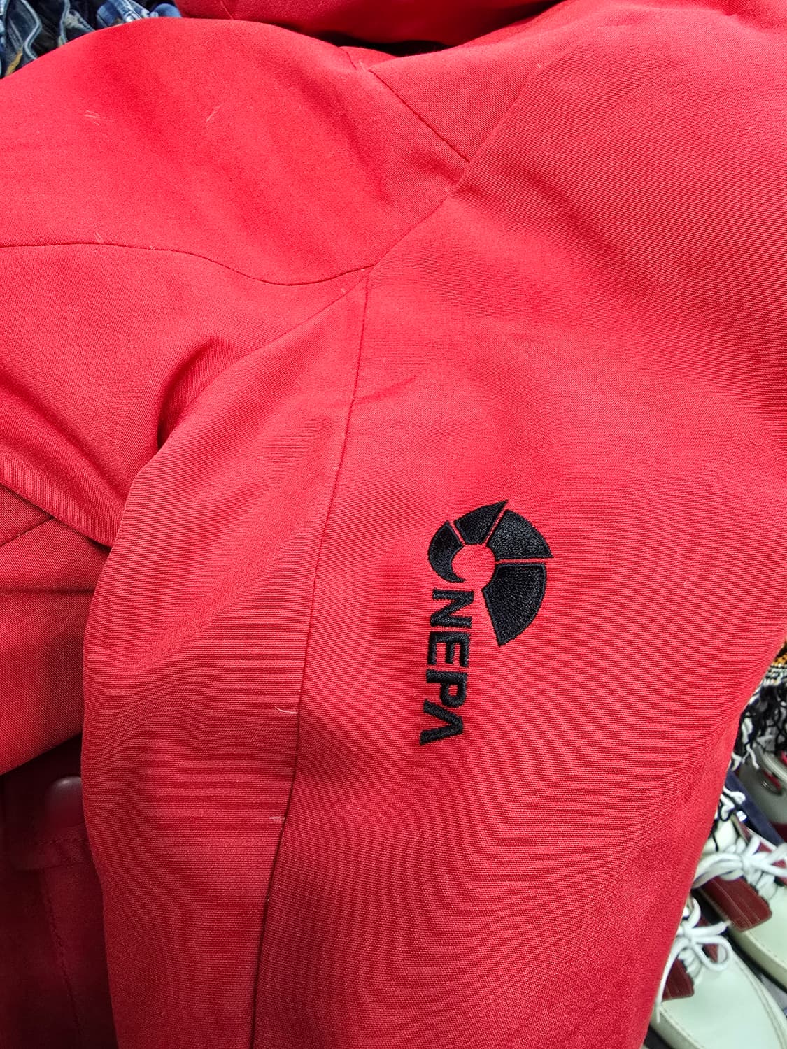 네파 빨간색 여성 후드 롱패딩 (1337) 상품이미지5