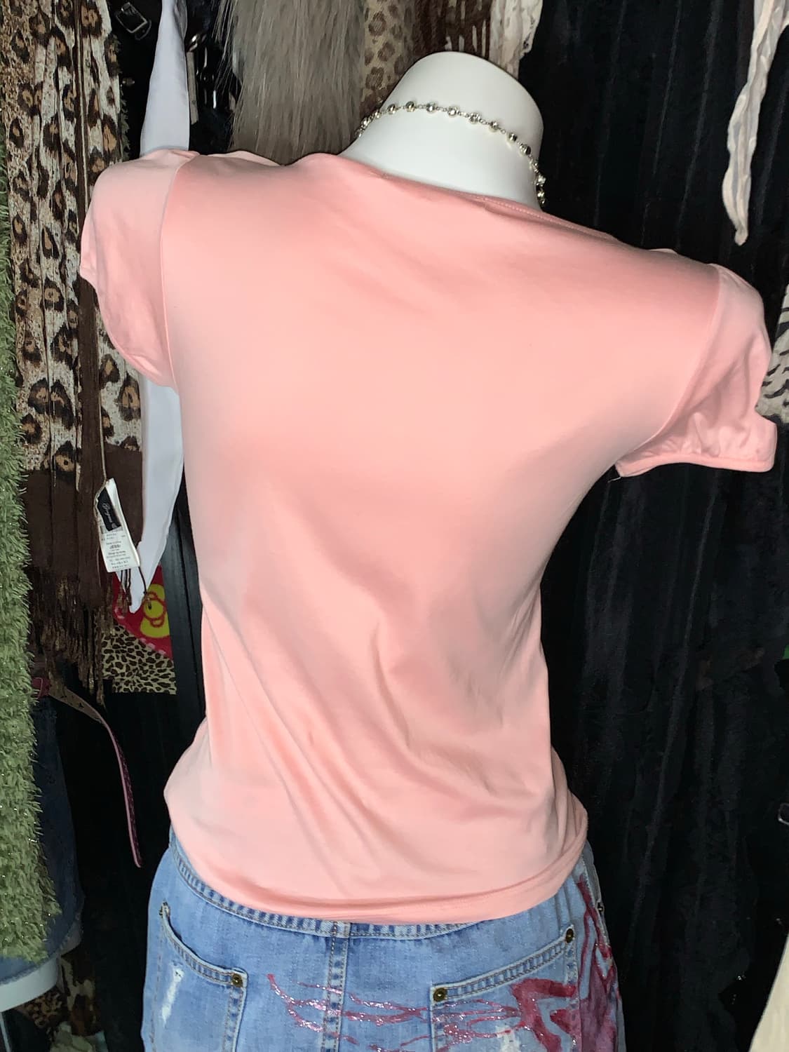 나나 하치st 순정만화핏 핑크 퍼프 반팔 상품이미지3