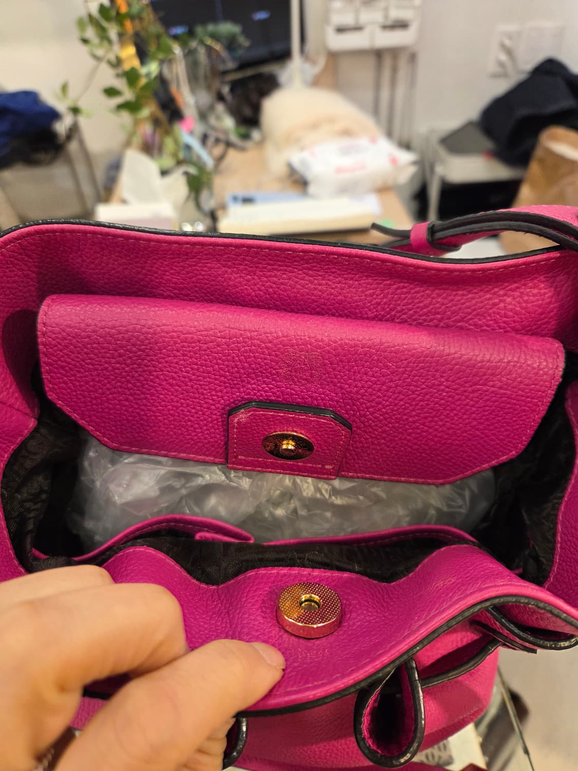 브루노마글리 핫핑크 버킷백 상품이미지8