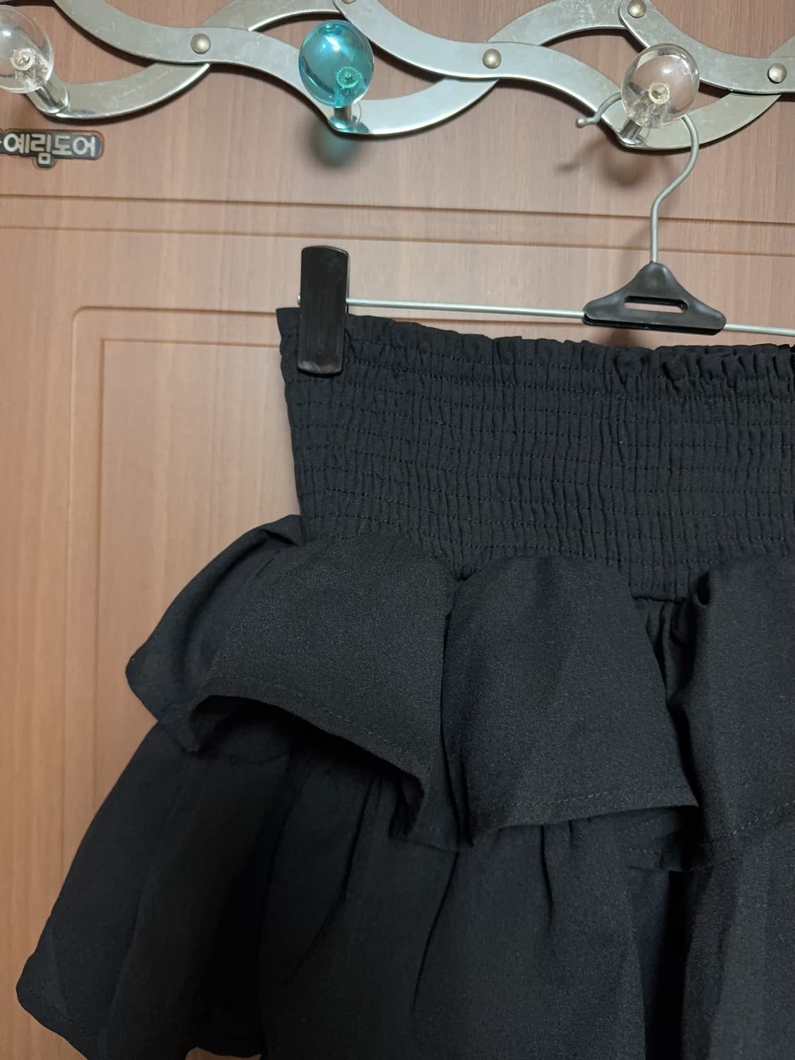 지뢰계 서브컬쳐 빈티지 에이블리 지그재그 블랙 밴딩 프릴 미니스커트 상품이미지3