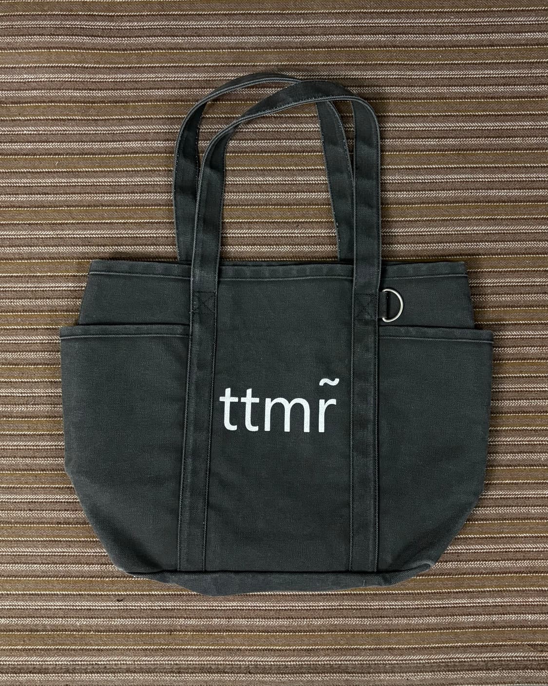 톰투머로우 record tote bag [washed grey] 상품이미지1
