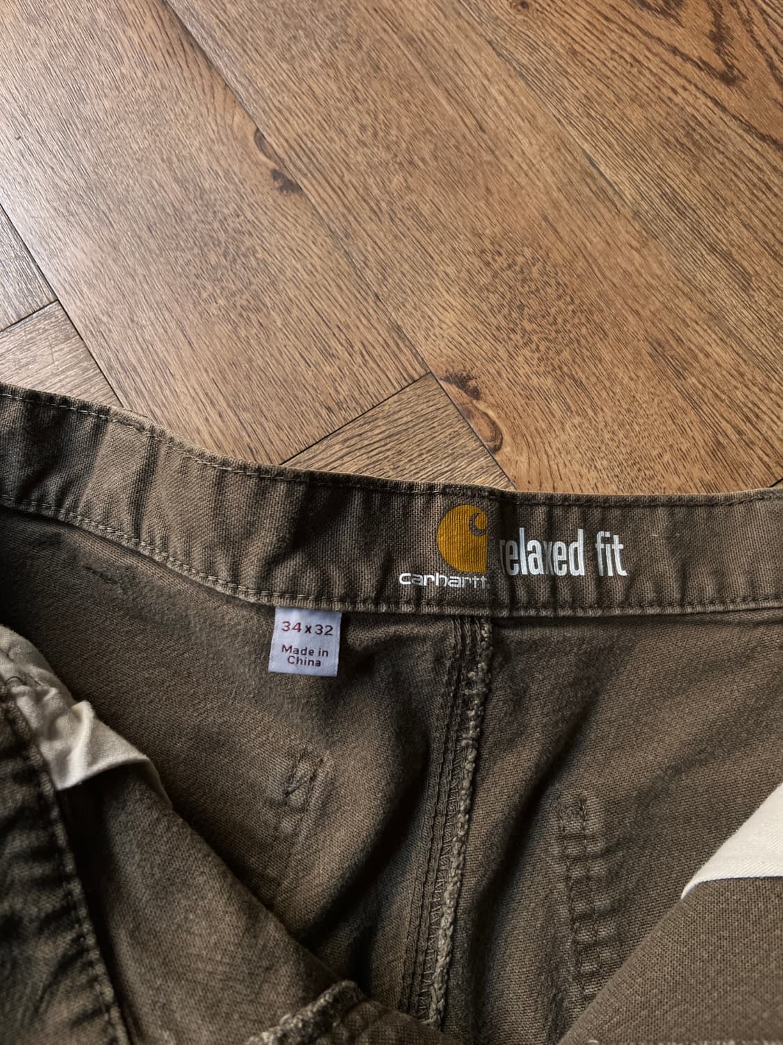 [34]칼하트 USA 더티워싱 다크브라운 싱글니 카펜터 워크 팬츠 상품이미지6
