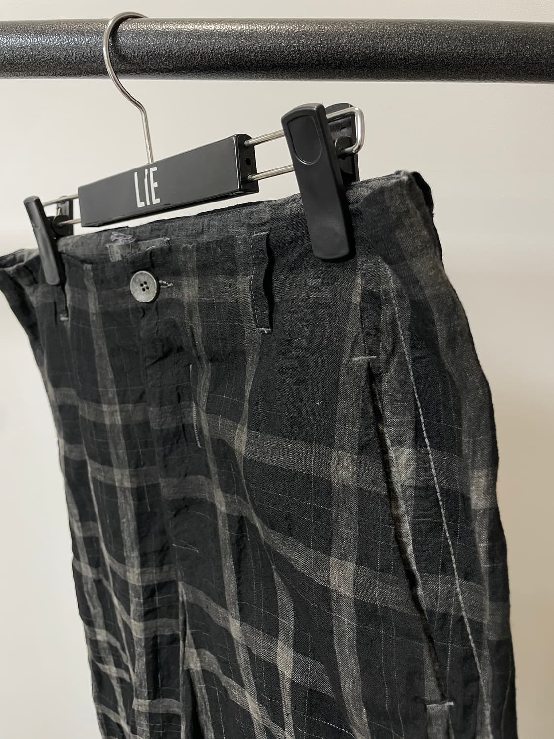 (M) Transit 트랜짓 린넨 체크 팬츠 상품이미지2