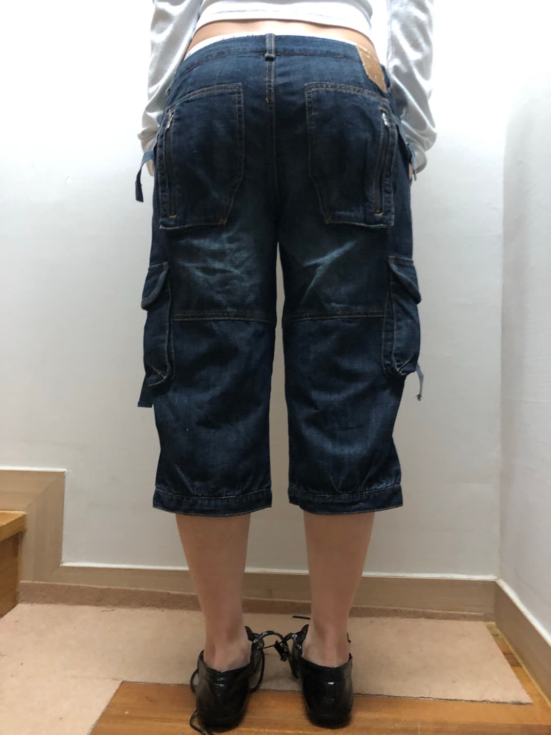 빈티지 데님 워싱 카고 팬츠 상품이미지8