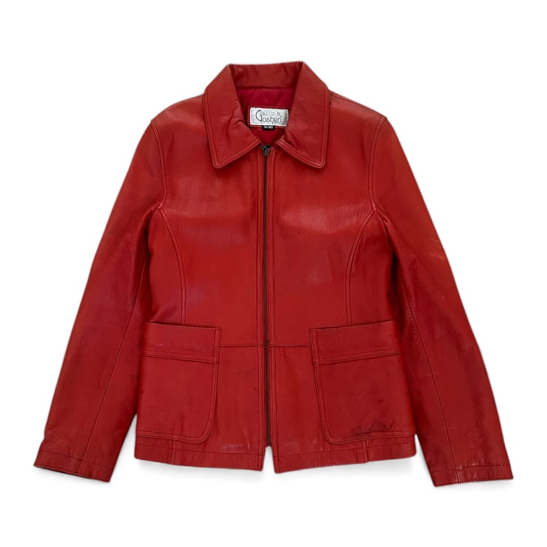 Paul Goshen Leather Jacket Red 상품이미지1