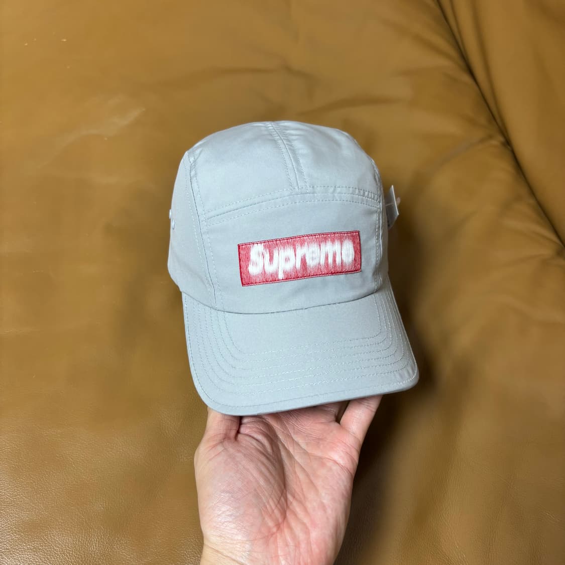 Supreme 슈프림 리버스 라벨 그레이 캠프캡 모자 (Gray) 상품이미지2