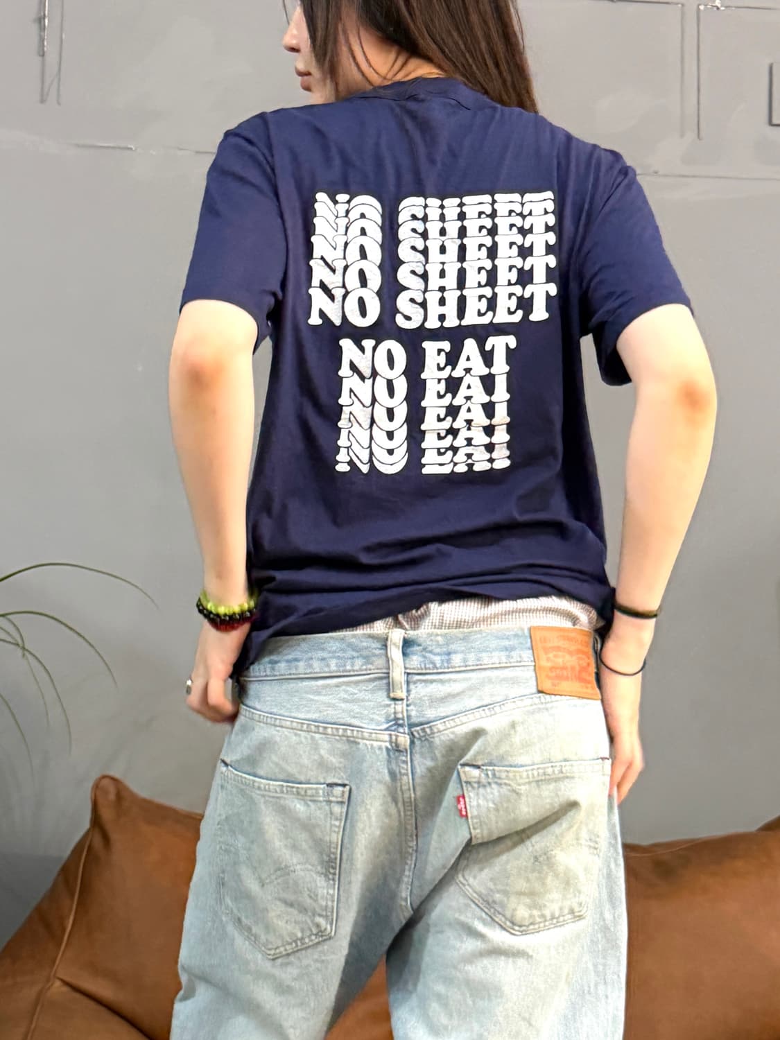 90s 선 아일랜드 토가 나이트 헤도니즘 II 네이비 반팔티 상품이미지3
