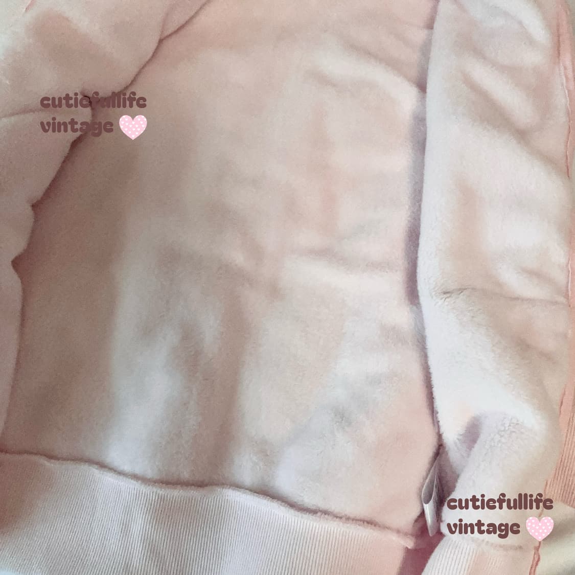 히메갸루 딸기우유빛 꽈배기 후리스 후드집업 상품이미지4