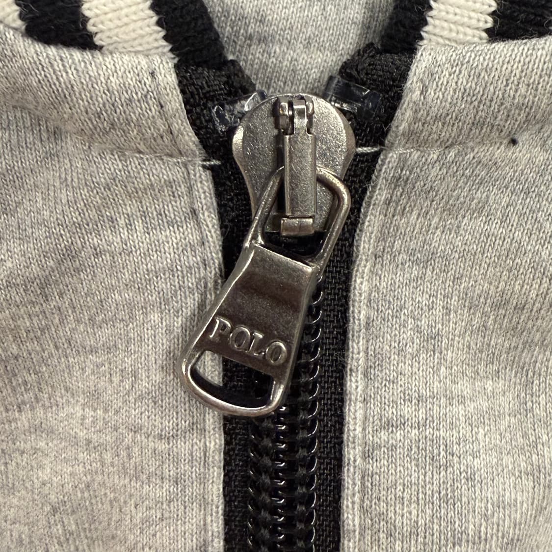 폴로 랄프로렌 그레이 블랙 회검 면 코튼 집업  상품이미지8