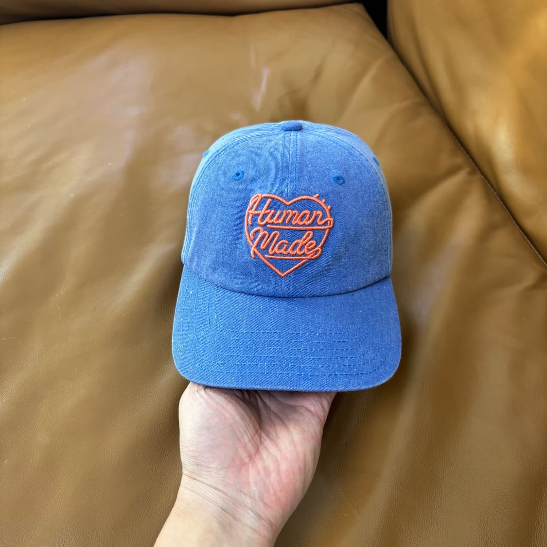 휴먼메이드 6패널 볼캡 모자 워시드 블루 상품이미지3