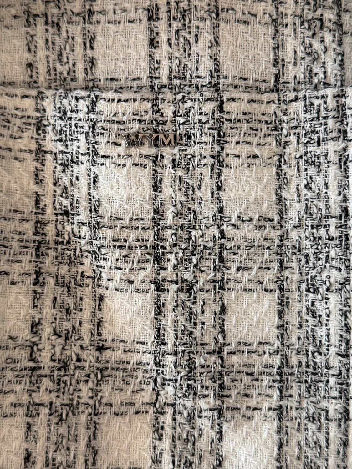 [46] 우영미 화이트 트위드 체크 셔츠 25ss 상품이미지5