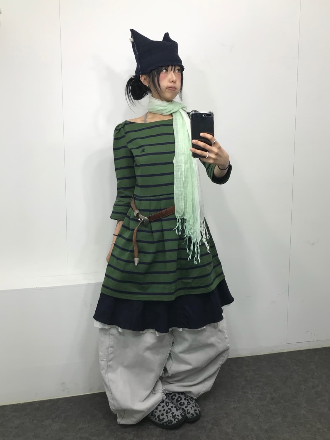 버버리 블루라벨 스트라이프 그린 원피스 ( 원픽 ) 상품이미지3