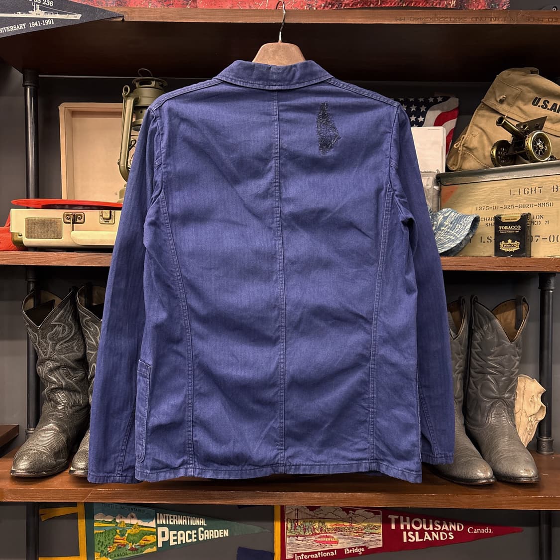 60~80s 피오니어 오리지널 프렌치워크자켓 헤링본 트윌 N803 상품이미지2